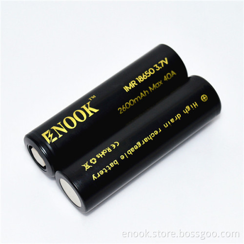 E-cig rechargeable 3.7V 2600Mah 40A battery li-ion